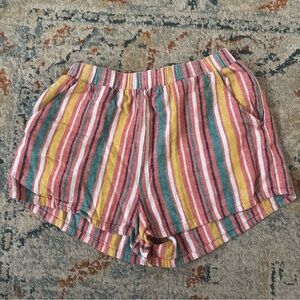 Forever 21 Multicolor Striped High Waist Shorts